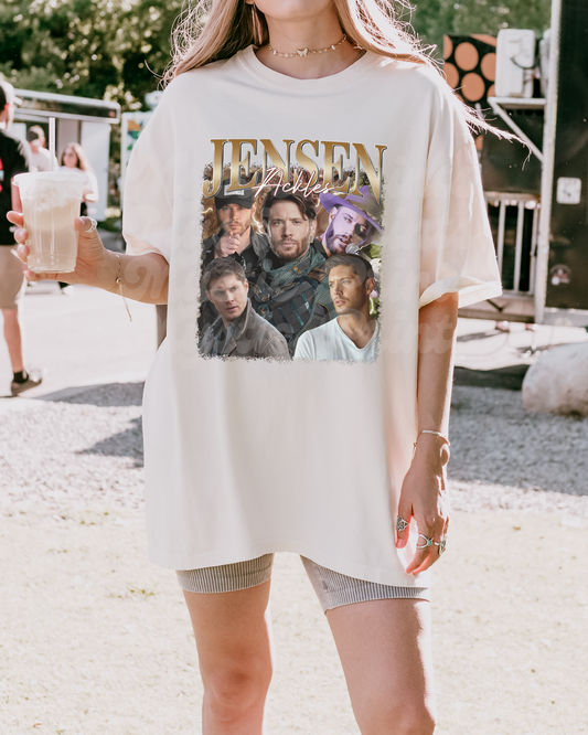 Jensen Ackles Rap Tee | Supernatural Vintage 90s 2000s Rapper Style Shirt | Dean Winchester Fan T-Shirt