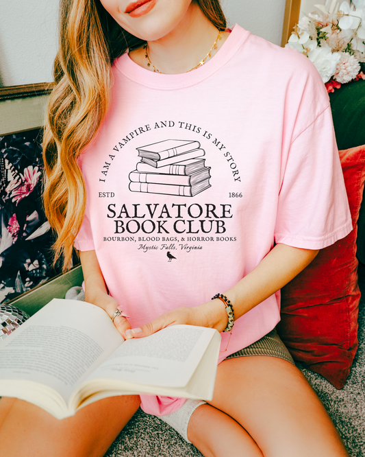Salvatore Book Club Shirt | Vampire Diaries Shirt | Mystic Falls Tee | TVD Fandom Graphic Tee | Damon Stefan Inspired