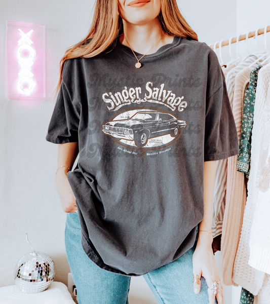Singer Salvage Shirt | Supernatural Vintage Graphic Tee | SPN Hunter Retro Fan Merch