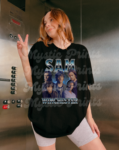 Supernatural T-Shirt, Sam Winchester T-Shirt, Vintage Rap Tee Style, SPN Fan Merch, Unisex Soft Comfort Fit