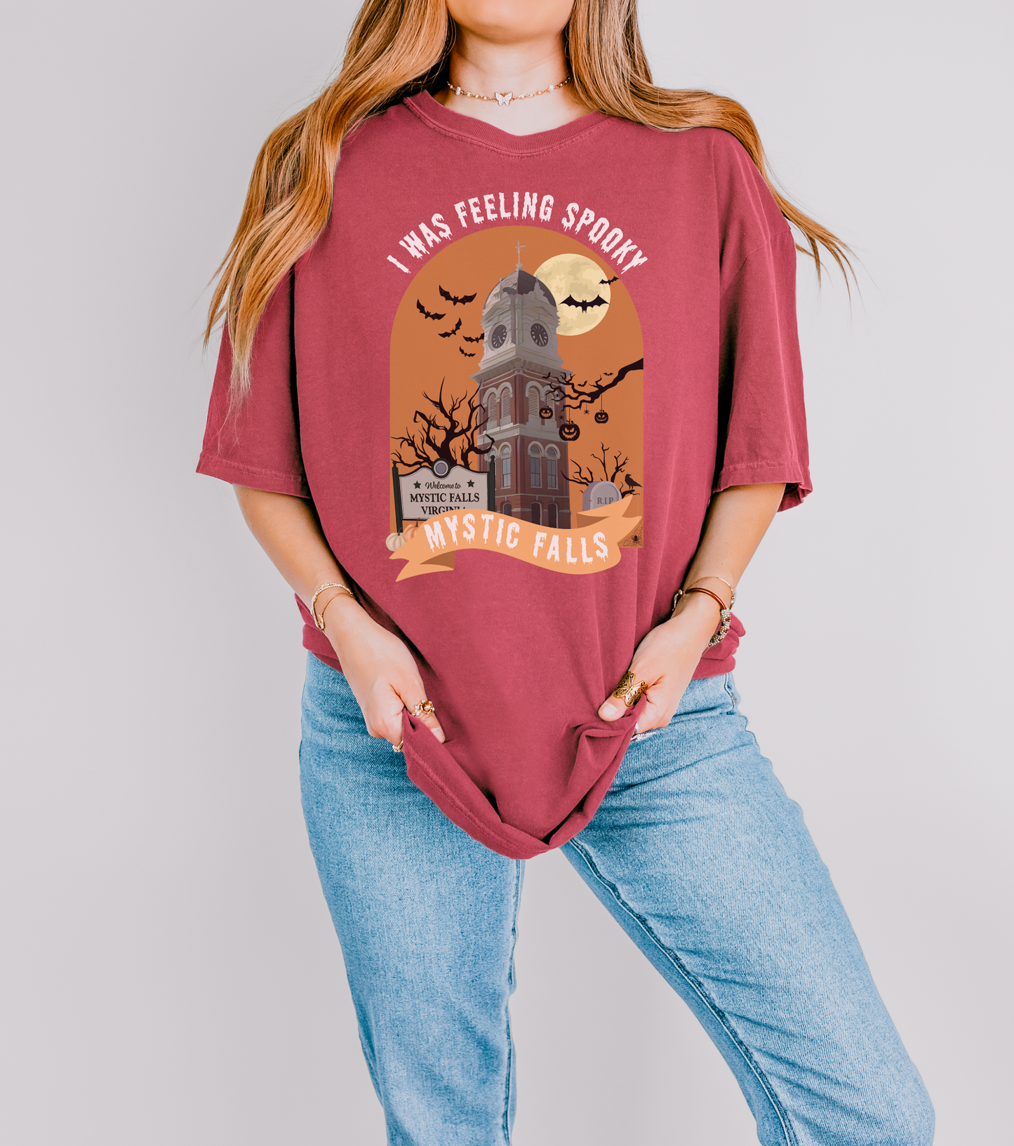 I Was Feeling Spooky Mystic Falls Shirt | Vampire Diaries Halloween Tee | TVD Spooky Season Top | Mystic Falls Graphic