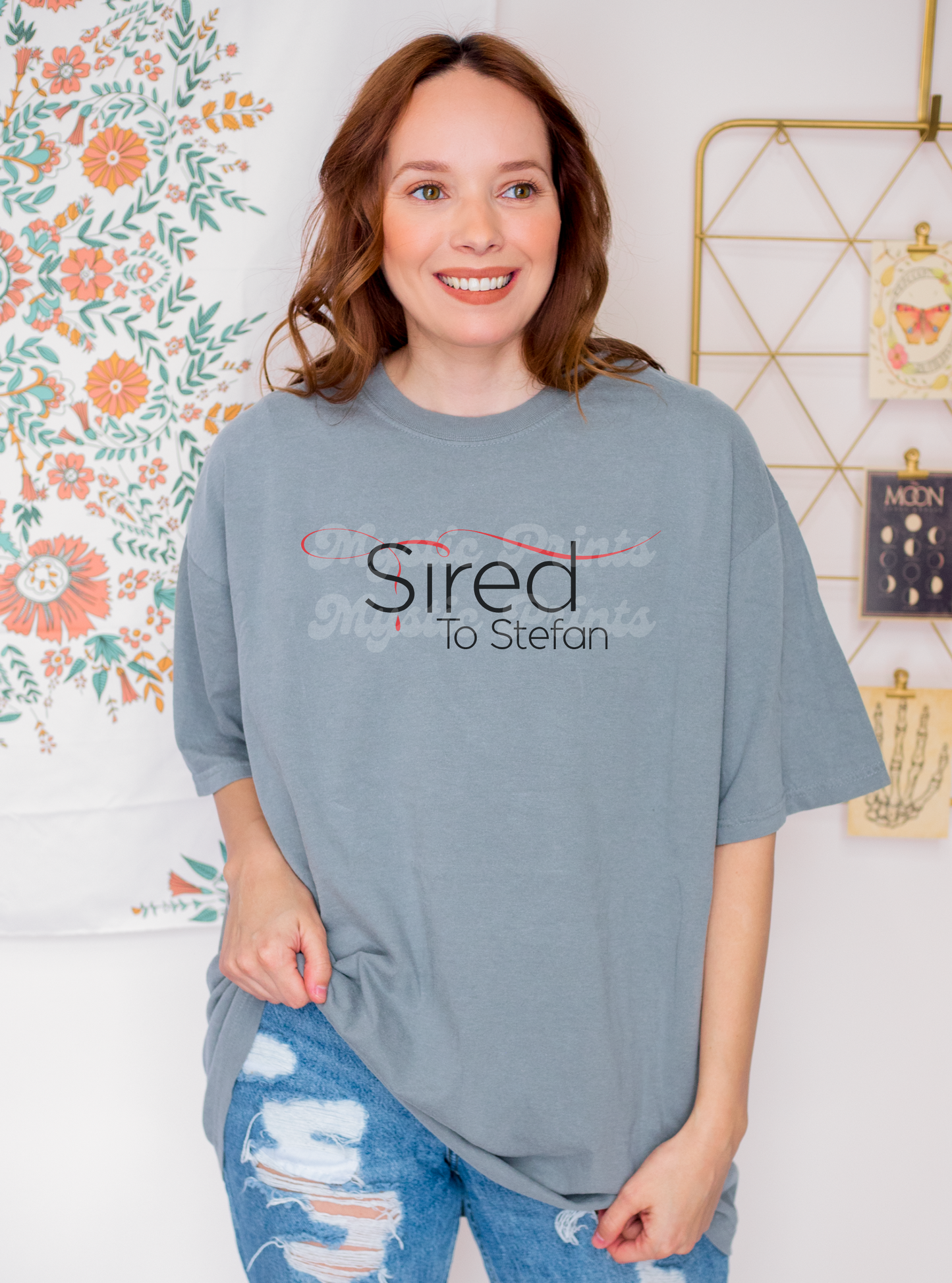 Sired by Stefan Shirt | Vampire Diaries TVD Shirt | Mystic Falls Graphic Tee | Stefan Salvatore Fan Top