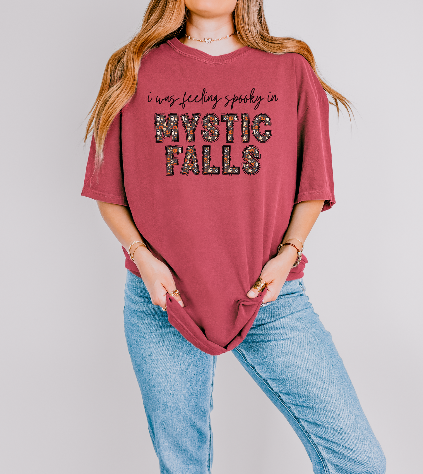 I Was Feeling Spooky in Mystic Falls Shirt | Vampire Diaries Halloween Tee | TVD Fall Graphic Shirt | Spooky Season Top