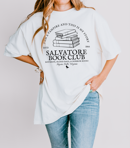 Salvatore Book Club Shirt | Vampire Diaries Shirt | Mystic Falls Tee | TVD Fandom Graphic Tee | Damon Stefan Inspired
