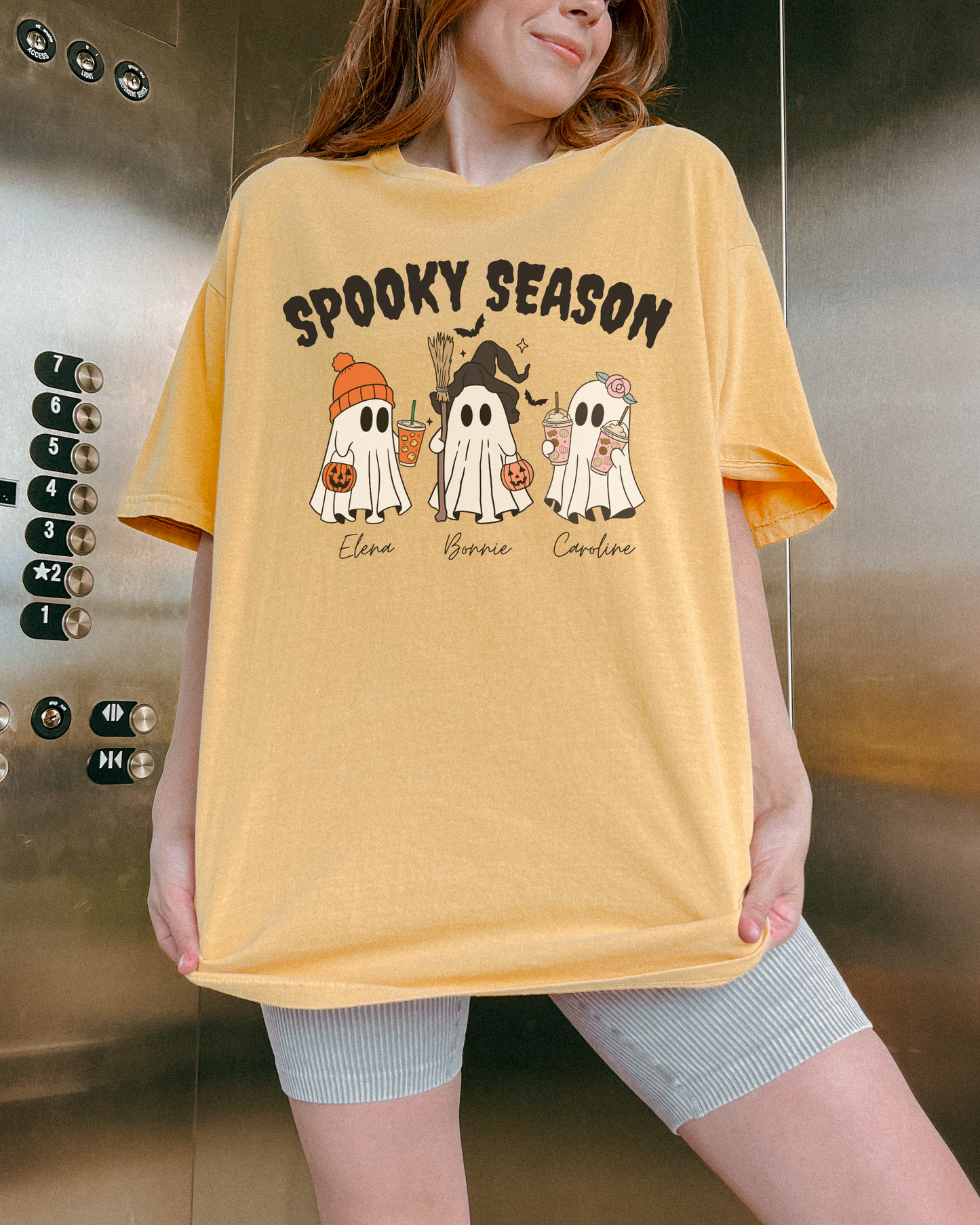Spooky Season Vampire Diaries Shirt | Mystic Falls Ghosts Tee | Elena Bonnie Caroline Cute Halloween TVD Top
