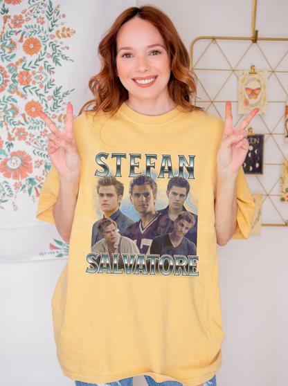 Vampire Diaries T-Shirt, Stefan Salvatore T-Shirt, Vintage Rap Tee Style, TVD Fan Merch, Unisex Soft Comfort Fit