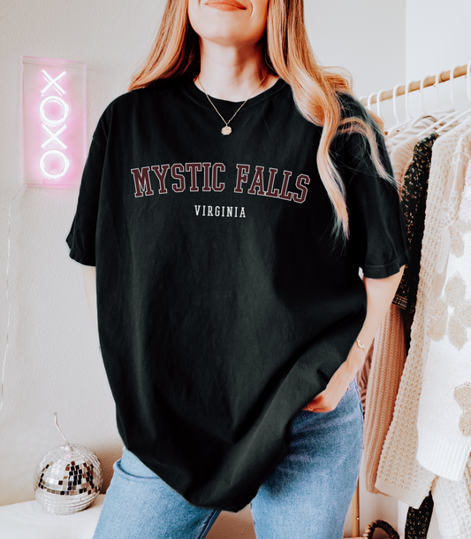 Vampire Diaries T-Shirt - Mystic Falls T-Shirt – Vampire Diaries Inspired Graphic Shirt – TVD Fan Tee – TVD Fan Merch - Unisex Comfort Fit