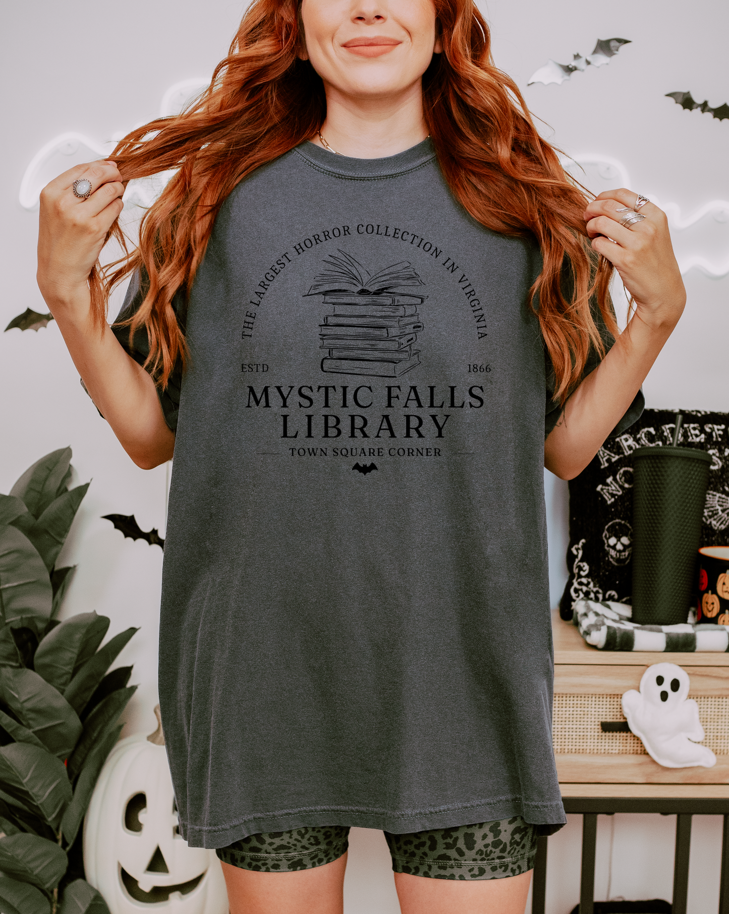 Mystic Falls Library Shirt | Vampire Diaries Shirt | TVD Graphic Tee | Horror Book Club Tee