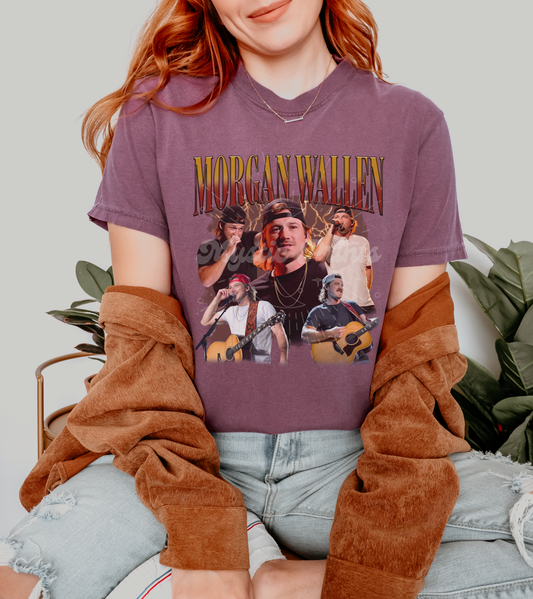 Bootleg Style Morgan Shirt | Fan Collage Country Tee | Retro Rap Tour Tee Aesthetic | Country Concert Graphic