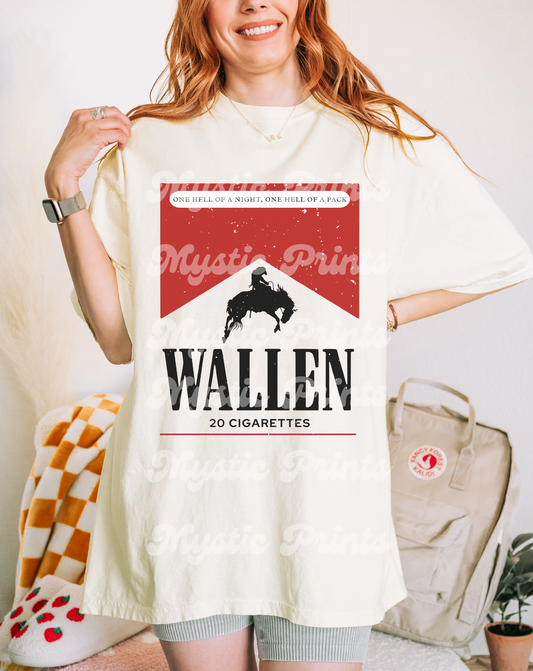 20 Cigarettes Inspired Tee | Comfort Colors Aesthetic Shirt | Country Song Smoke Pack Design | Southern Style Tee