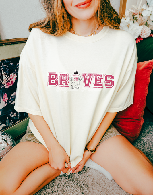 Country Baseball Graphic Tee | 98 Braves Fan Inspired Shirt | Southern Comfort Colors Shirt | Vintage Country Concert Tee