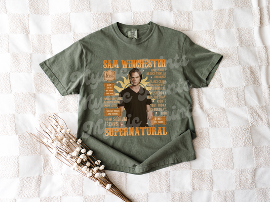 Sam Winchester Rap Tee | Supernatural Bootleg Shirt | SPN Quote Shirt | 90s Rap Style Sam Shirt | Dean & Sam Supernatural Fan Tee