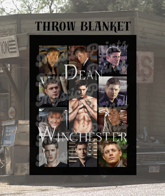 Dean Winchester Blanket – SPN Inspired Throw – Supernatural Blanket – Winchesters' Legacy
