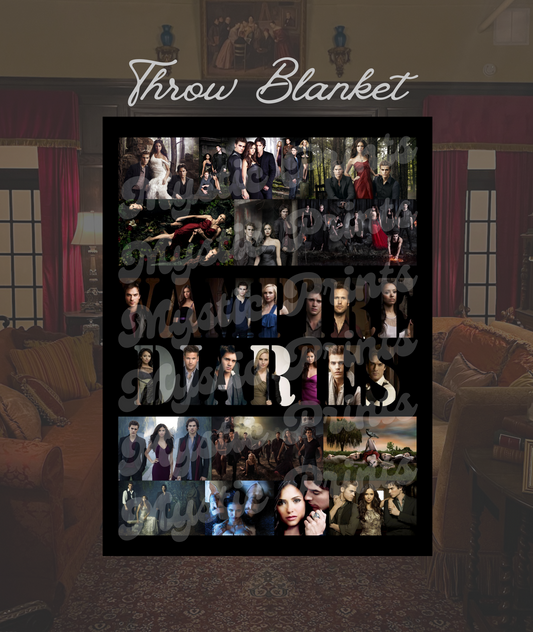 Vampire Diaries Blanket – Mystic Falls Inspired Throw – TVD Fan Blanket – TVD Merch