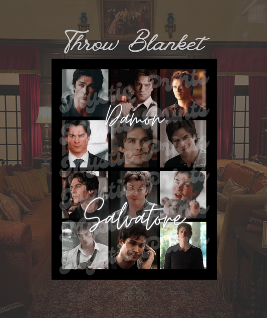 Damon Salvatore Blanket – Vampire Diaries Inspired Throw – TVD Fan Blanket – Cozy Comfort for Supernatural Lovers - Vampire Diaries Blanket