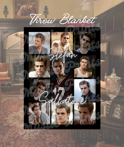 Stefan Salvatore Blanket – Vampire Diaries Inspired Throw – TVD Fan Blanket – Cozy Comfort for Mystic Falls Lovers - Vampire Diaries Blanket