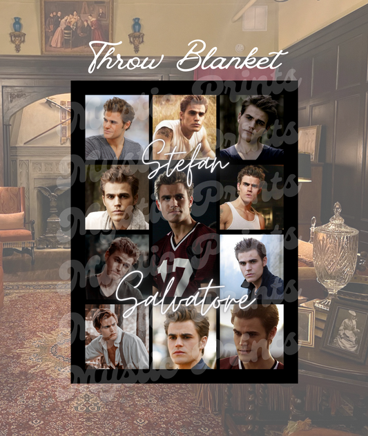 Stefan Salvatore Blanket – Vampire Diaries Inspired Throw – TVD Fan Blanket – Cozy Comfort for Mystic Falls Lovers - Vampire Diaries Blanket