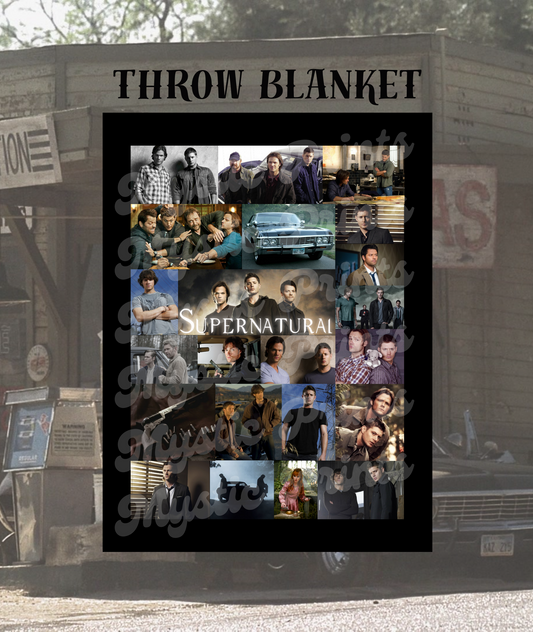 Supernatural Blanket – SPN Inspired Throw – Cozy Comfort for SPN Fans – Supernatural Fandom Blanket - SPN Merch