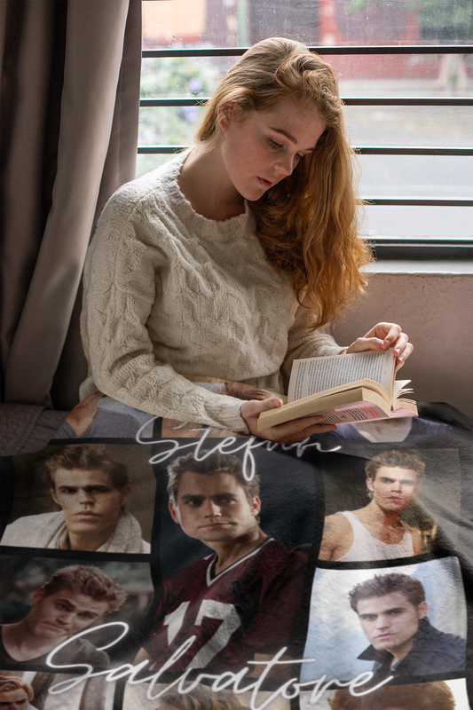 Stefan Salvatore Blanket – Vampire Diaries Inspired Throw – TVD Fan Blanket – Cozy Comfort for Mystic Falls Lovers - Vampire Diaries Blanket