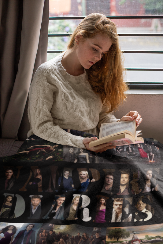 Vampire Diaries Blanket – Mystic Falls Inspired Throw – TVD Fan Blanket – TVD Merch