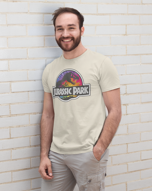 Tie Dye Jurassic-Inspired Shirt – Vintage Dinosaur Graphic Tee – Unisex T-Rex Tie Dye Shirt