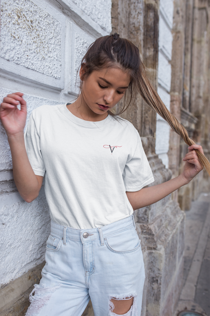 Vampire Diaries T-Shirt - TVD Merch - Mystic Falls Shirt - Mystic Falls Fan Art Tee with Front V Logo